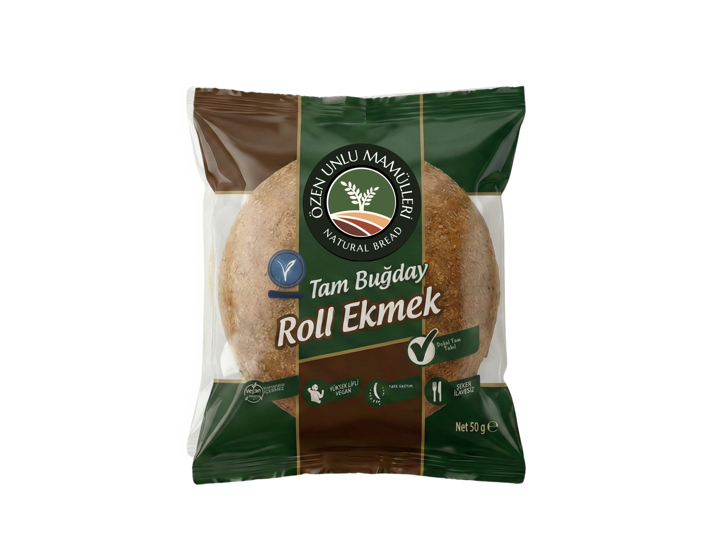 Tam buğday roll ekmeği paketi