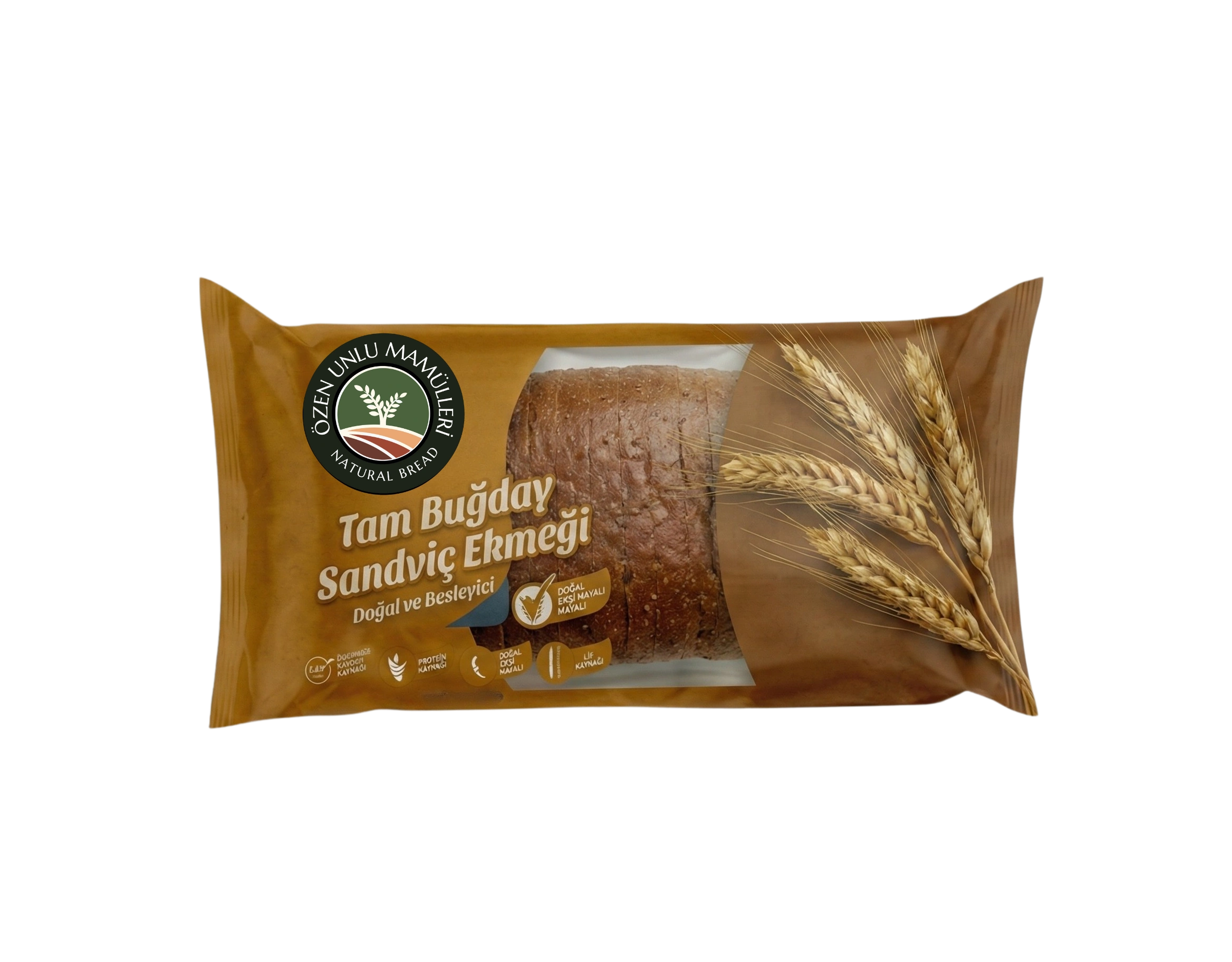 Tam buğday sandviç ekmeği paketi